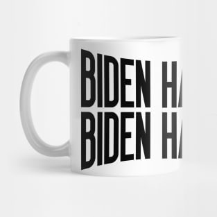 biden harris text black Mug